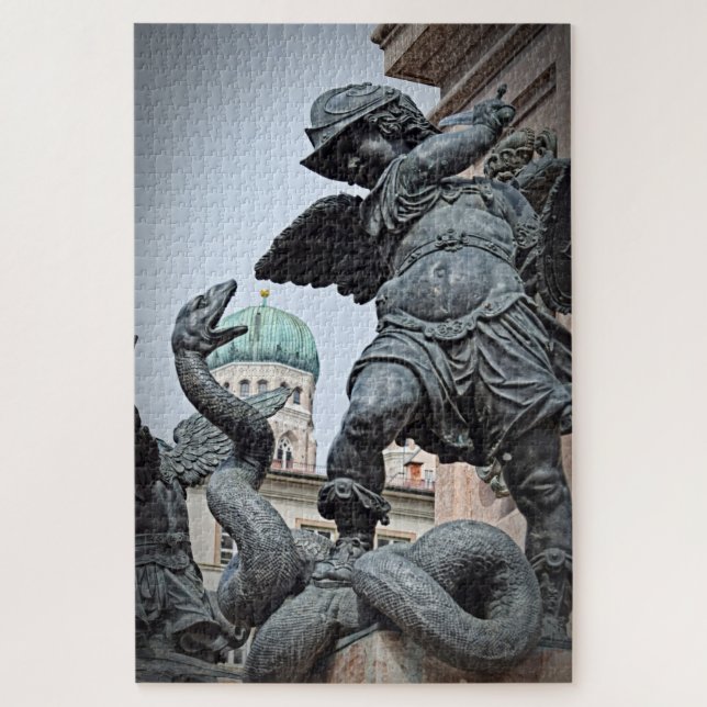 Puzzle Statue guerrière à Munich - 20x30 - 1014 pcs (Vertical)