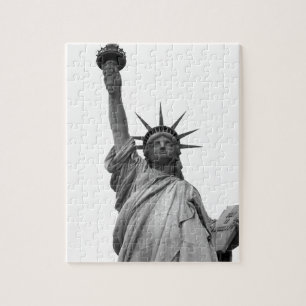 Puzzle Statue noire et blanche de la Liberté