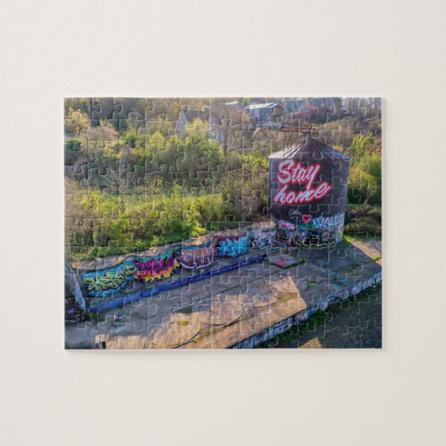 Puzzle Stay Home, Stay Safe Asheville, Caroline du Nord (Horizontal)