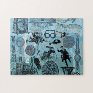 Puzzle Steampunk Collage Temps Voyageur