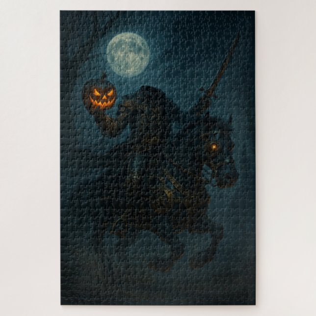 Puzzle Steampunk Gothic Horror Headless Horseman (Vertical)