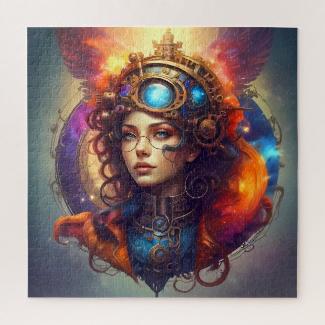 Puzzle Steampunk Hanging Portrait d'une fille (Vertical)