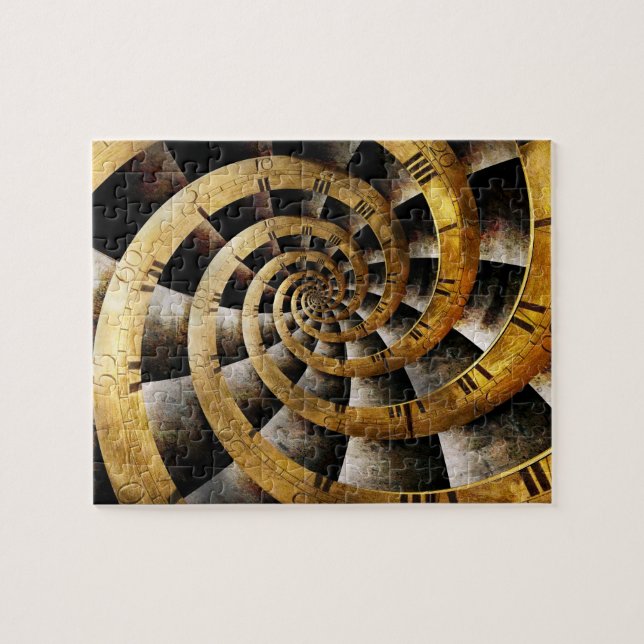 Puzzle Steampunk - Horloge - Le flux du temps (Horizontal)