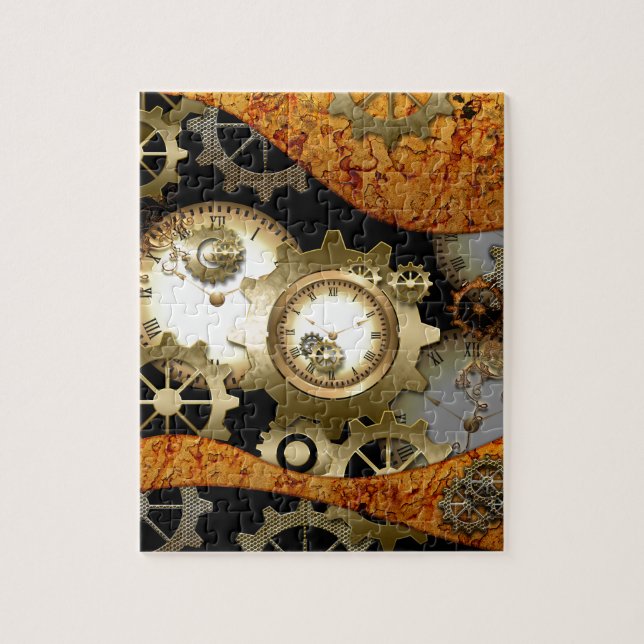 Puzzle Steampunk, horloges et vitesses (Vertical)