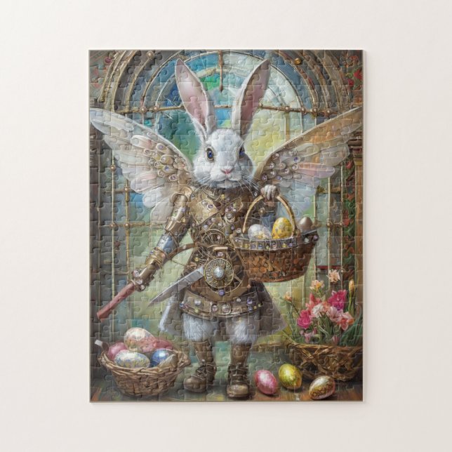 Puzzle Steampunk Lapin de Pâques Guerrier Angel (Vertical)