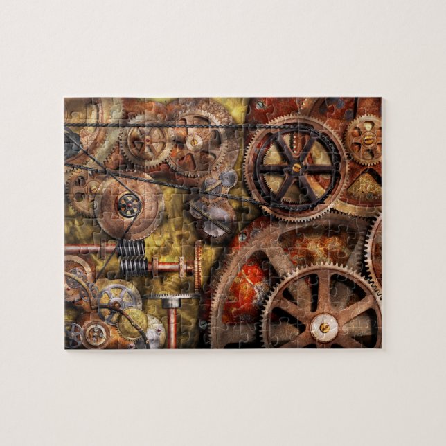 Puzzle Steampunk - vitesses - fonctionnements intérieurs (Horizontal)