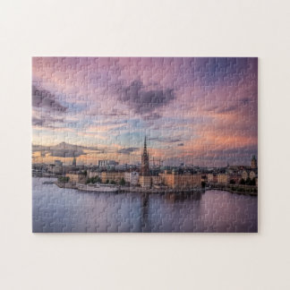 Puzzle Stockholm Suède Ville Nord Sunset Scandinave