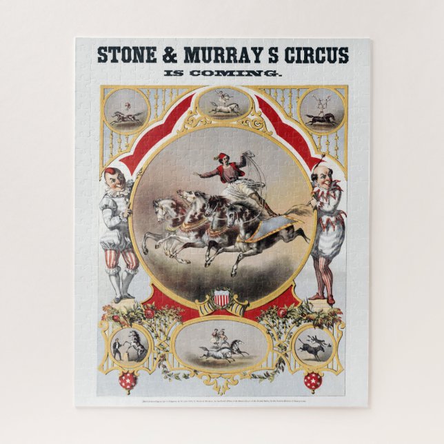 Puzzle Stone & Murray's Circus, Circa 1870. (Vertical)