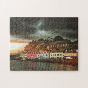 Puzzle Stormy Portree Isle De Skye Scotland Travel