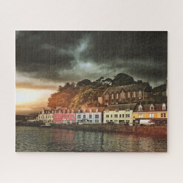 Puzzle Stormy Portree Isle De Skye Scotland Travel Jigsaw (Horizontal)
