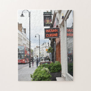 Puzzle Street Scene Indian Restaurant Londres Angleterre