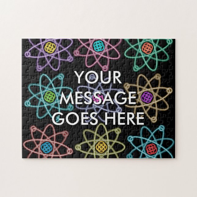 Puzzle Structure atomique personnalisée Science Motif (Horizontal)
