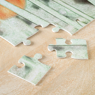 Puzzle style artistique fleurs de tulipe rouge. jardin fl