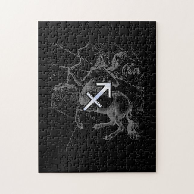 Puzzle Style Chrome Sagittarius Zodiac Connexion Hevelius (Vertical)