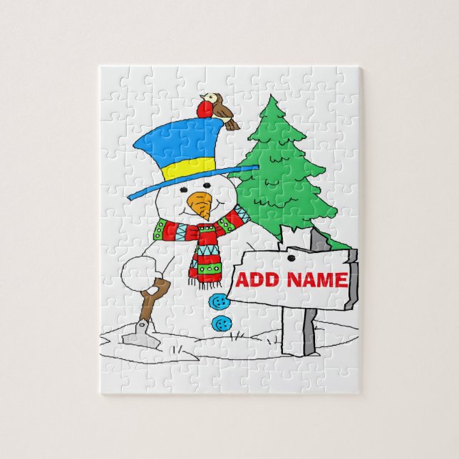 Puzzle Style de Noël Snowman (Vertical)