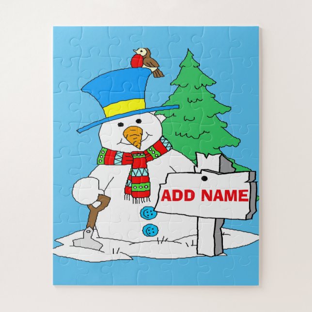 Puzzle Style de Noël Snowman (Vertical)