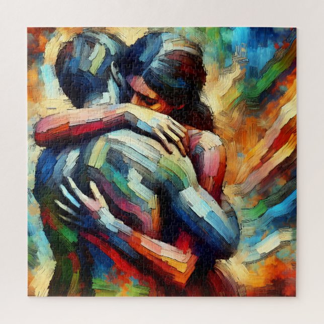 Puzzle Style de peinture à l'huile d'olive de Lover (Vertical)