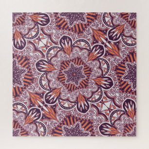 Puzzle Style ethnique, texture décorative vintage.
