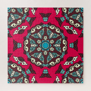 Puzzle Style ethnique, vintage texture décorative sans so