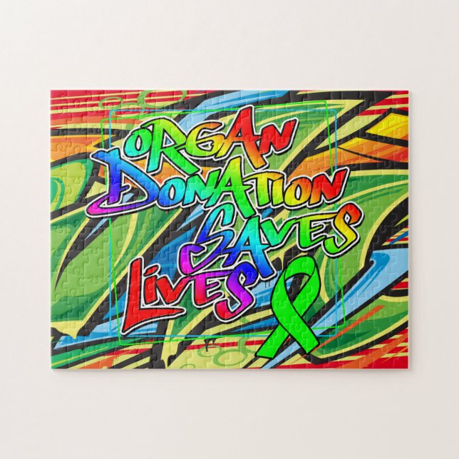 Puzzle Style Graffiti Sensibilisation au don d'organes Ji (Horizontal)