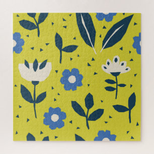 Puzzle Style scandinave, motif sans couture fleurie.