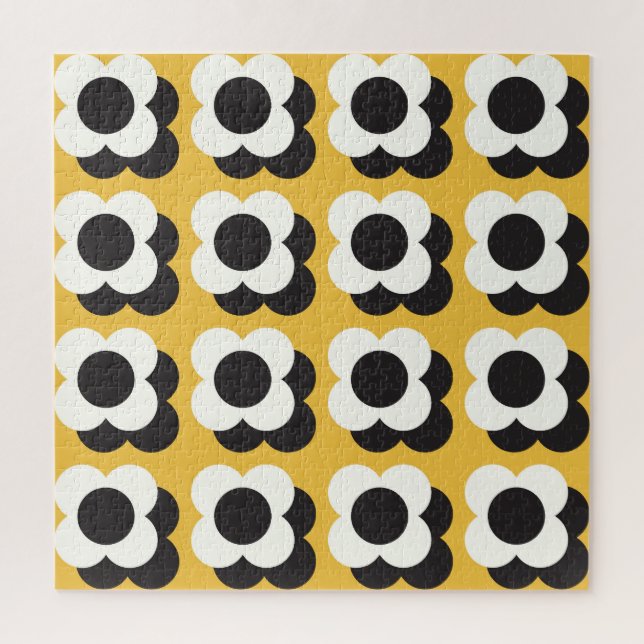 Puzzle Style scandinave, motif vintage fleuri (Vertical)