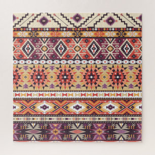 Puzzle Style tribal coloré, motif dynamique et transparen