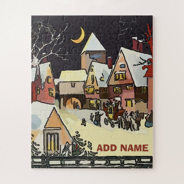 Puzzle Style village de Noël (Vertical)