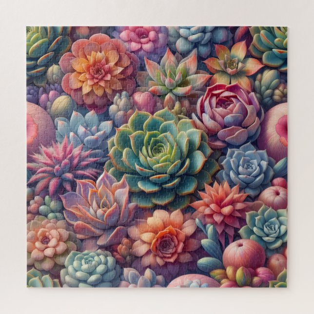 Puzzle Succulents (Vertical)