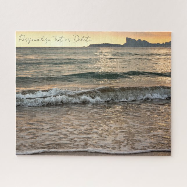 Puzzle Summer Sunset Beach Paysage balnéaire Personnalisé (Horizontal)