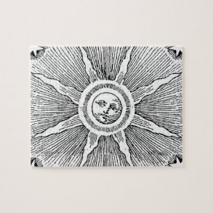 Puzzle Sun Stars Antique Nuit Ciel Médiéval Zodiac