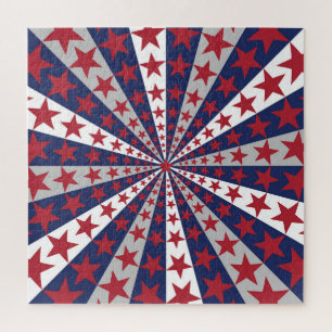 Puzzle Sunburst patriotique : Drapeau américain