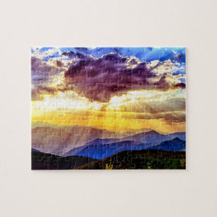 Puzzle Sunlit Peaks : Fleurs sauvages et Blue Ridges