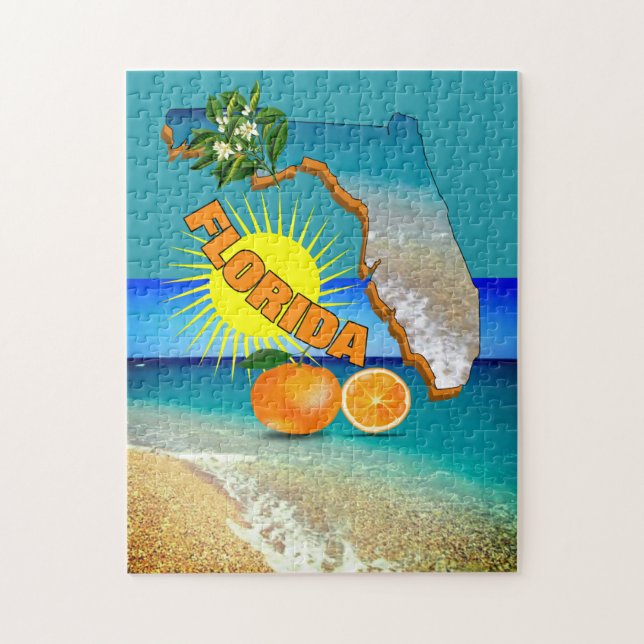 Puzzle Sunny Floride Sunshine Orange Blossom Travel (Vertical)
