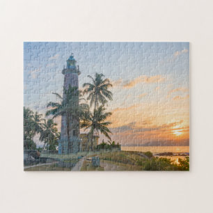 Puzzle Sunrise au phare de Galle Fort, Sri Lanka