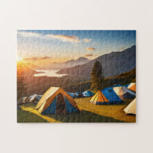 Sunrise Camp Art Camping Montagneux 4 Photo Puzz