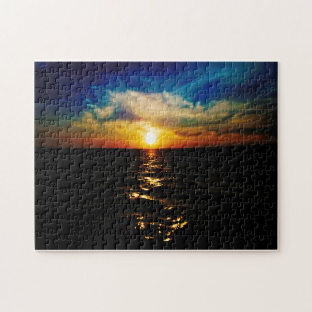 Puzzle Sunrise Coucher de soleil Eau créative Nature Jigs (Horizontal)