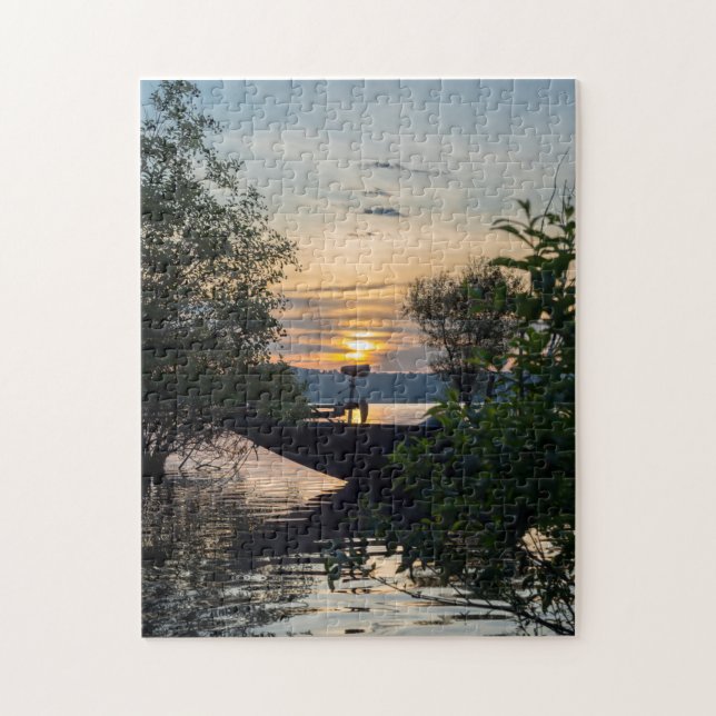 Puzzle Sunrise du bateau de pêche (Vertical)