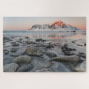 Puzzle Sunrise Flakstad et Skagsanden Beach