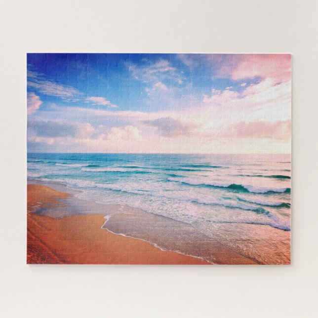 Puzzle Sunset Beach Waves, Famille (Horizontal)
