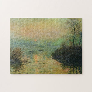 Puzzle Sunset Seine Lavacourt Winter Monet Art