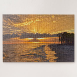 Puzzle Sunset Sunbeams sur l'île Dauphin, Alabama