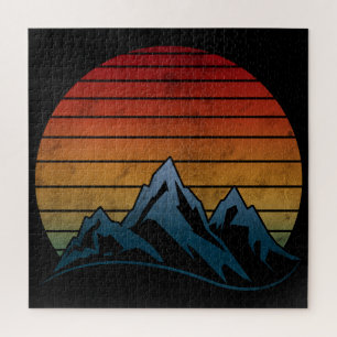 PUZZLE SUNSET VINTAGE MOUNTAIN