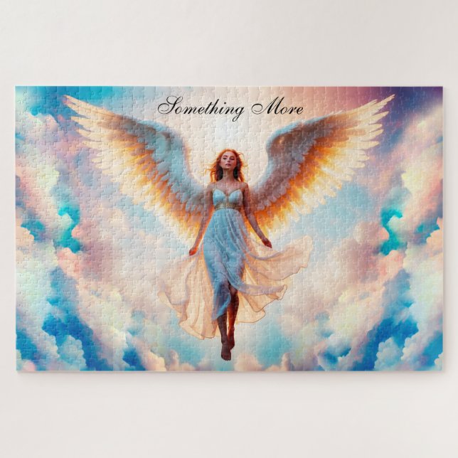Puzzle Sunshine Ange femme ciel coloré charmant (Horizontal)