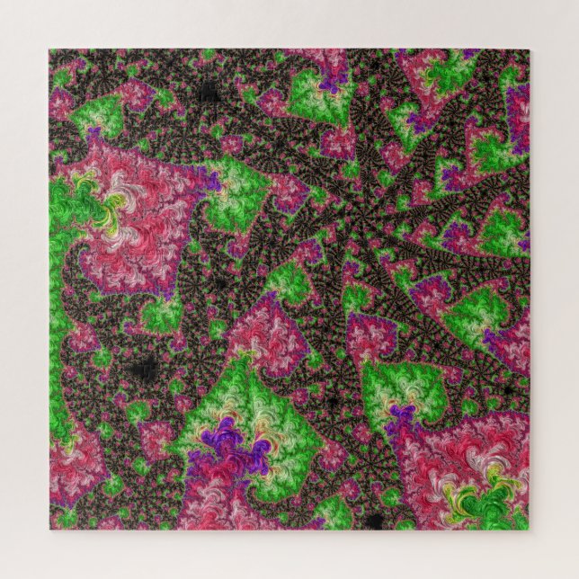 Puzzle Super Boho Hippie Funky Spiral Fractal Art (Vertical)