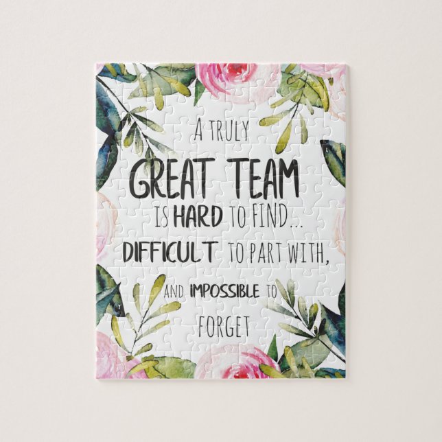 Puzzle Super équipe merci cadeau devis de l'équipe Extrao (Vertical)