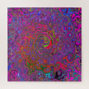Puzzle Super psychédélique Magenta Retro Liquide Swirl