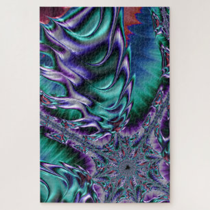 Puzzle Super Trippy Funky Psychedelic Fractal Art