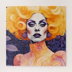 Puzzle Superbe Drag Queen Cheveux rouges