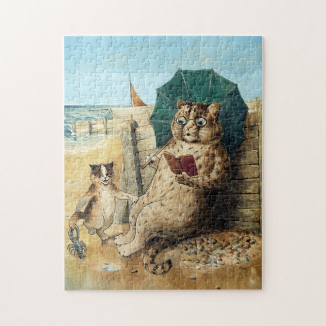 Puzzle Sur La Plage, Louis Wain (Vertical)